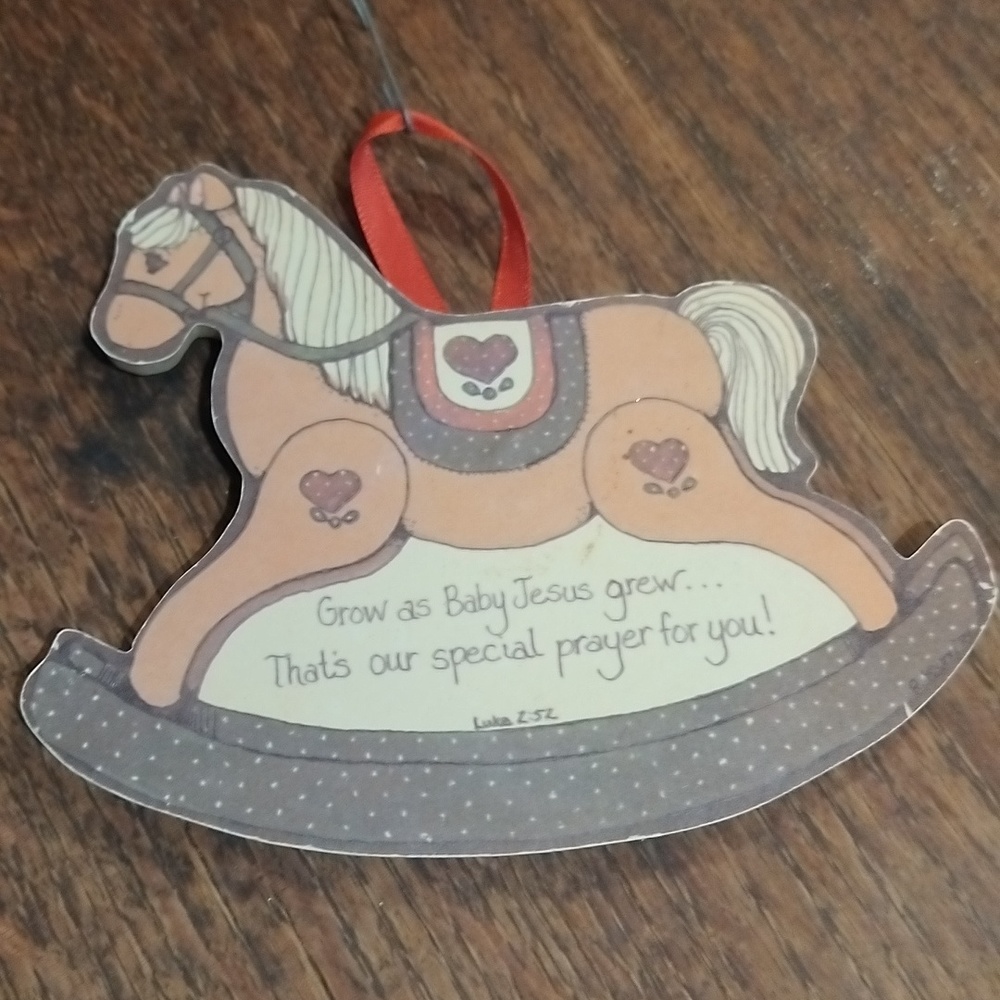 Rocking horse baby ornament